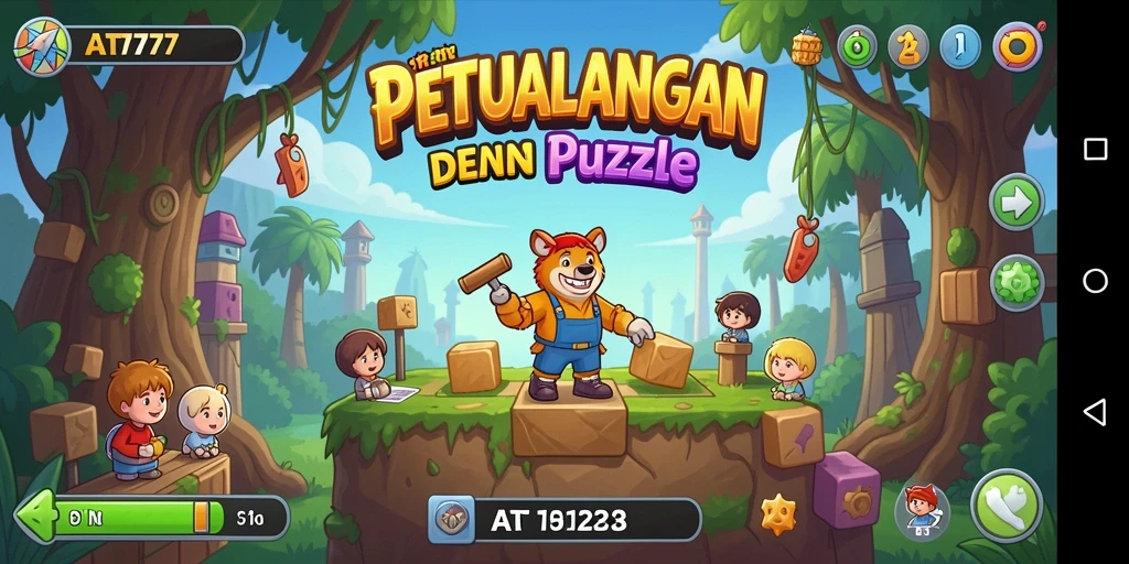 Tampilan gameplay puzzle AT777 yang seru dan menantang.