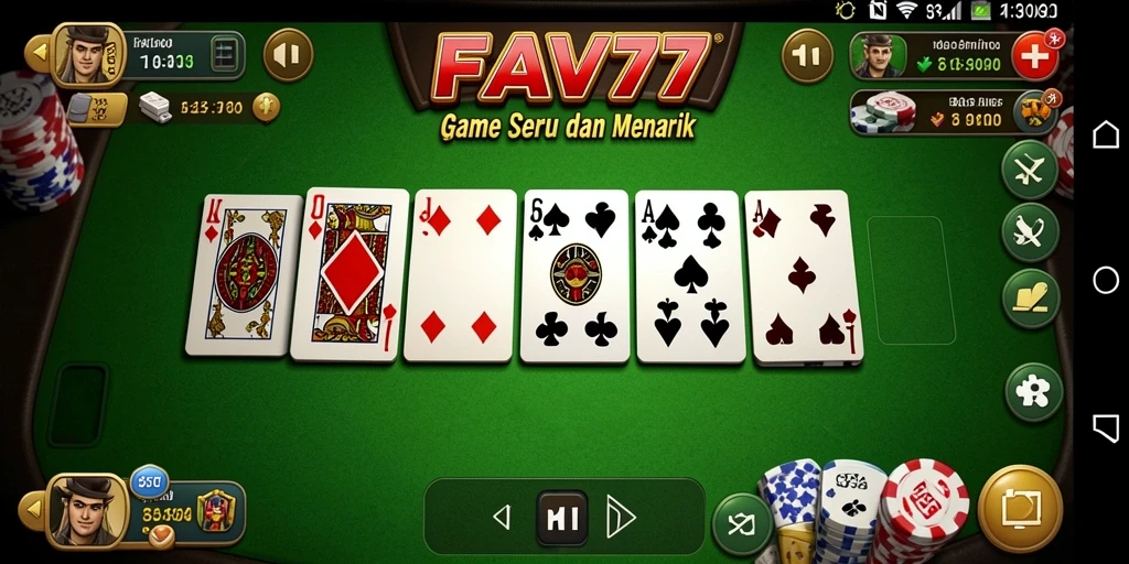 Tampilan gameplay seru dari FAV77 dalam permainan Domino.