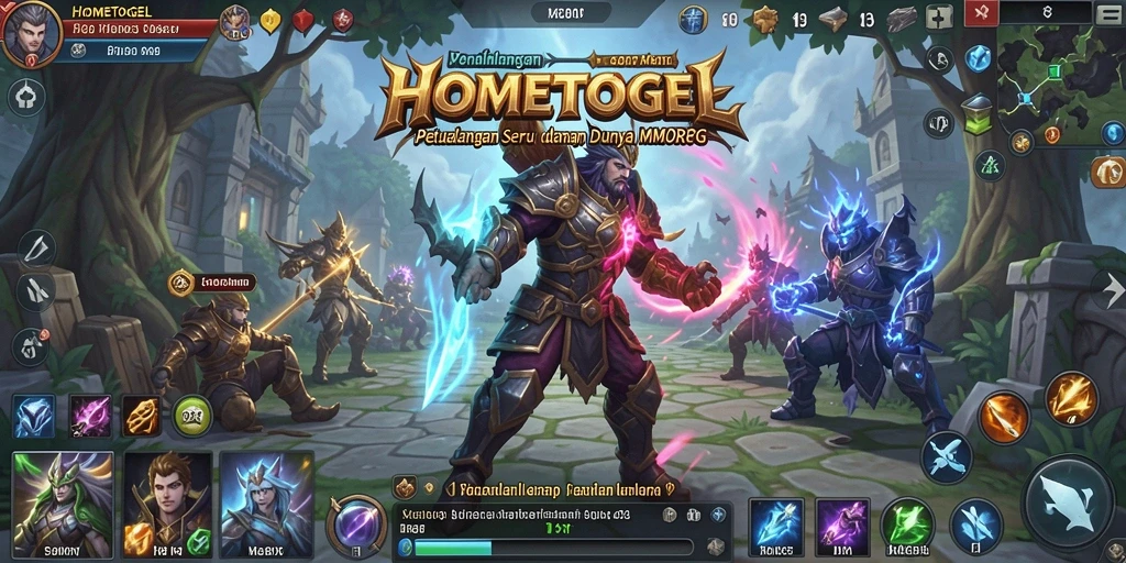 Gameplay seru HOMETOGEL dengan pertarungan dan eksplorasi.