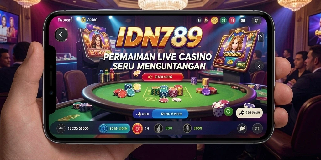 Tampilan game Live Casino dengan dealer langsung dan gameplay yang menarik.
