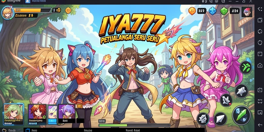Tampilan menarik dari gameplay petualangan Anime.