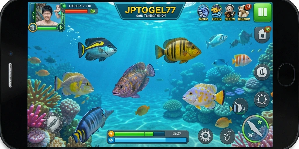 Gameplay JPTOGEL77 yang seru dengan berbagai ikan untuk ditembak.
