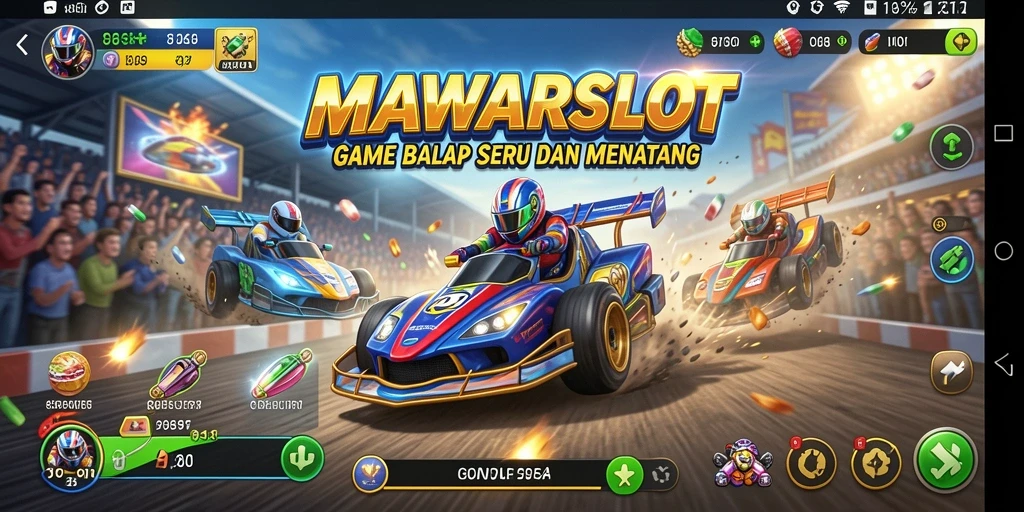 Tampilan gameplay balap seru di MAWARSLOT.