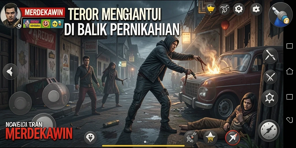 Gameplay horor MERDEKAWIN yang penuh ketegangan dan misteri.