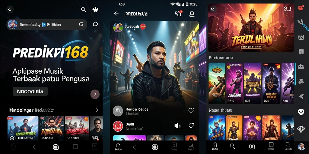 Screenshot PREDIKSI168 menunjukkan tampilan antarmuka yang menarik dengan pilihan lagu yang bervariasi.