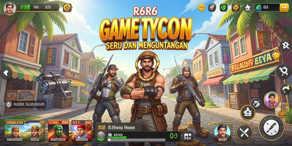 Tampilan menarik gameplay Tycoon R6R6 yang penuh strategi.