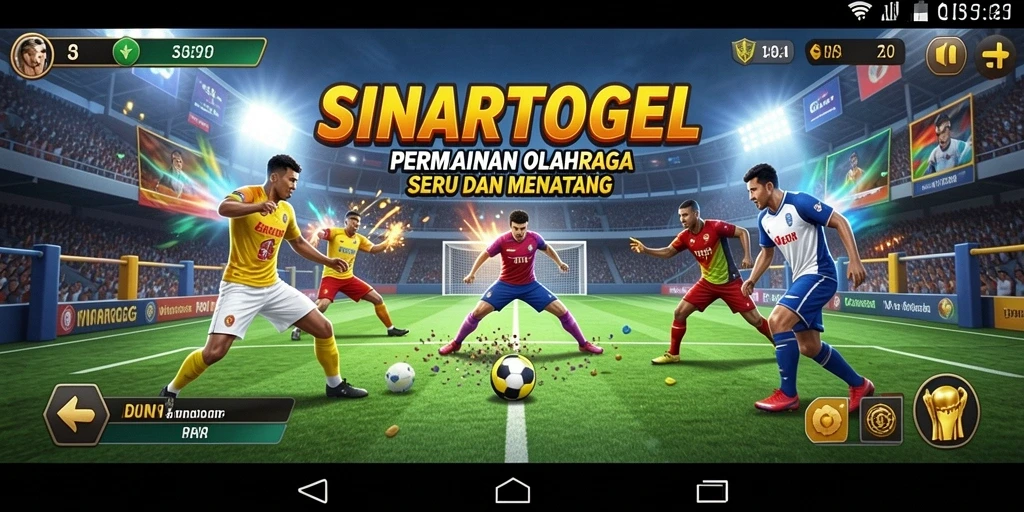 Tampilan gameplay SINARTOGEL dengan suasana olahraga yang menegangkan.