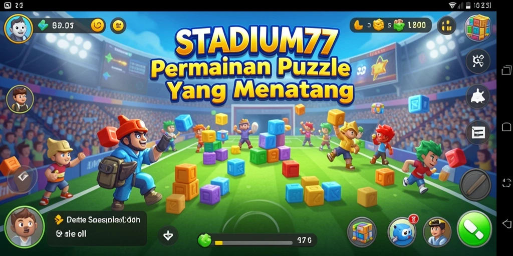 Tampilan gameplay STADIUM77 saat menyelesaikan teka-teki seru.