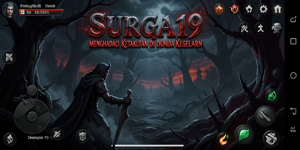 Tampilan gameplay SURGA19 yang menyeramkan dan penuh ketegangan.
