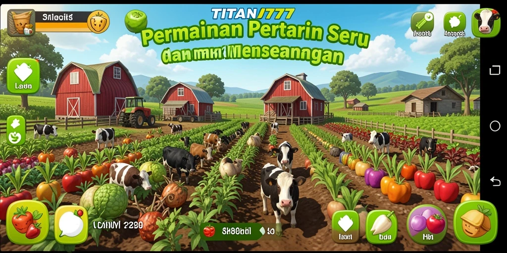 Tampilan screenshot gameplay seru dari TITAN777 saat bertani.