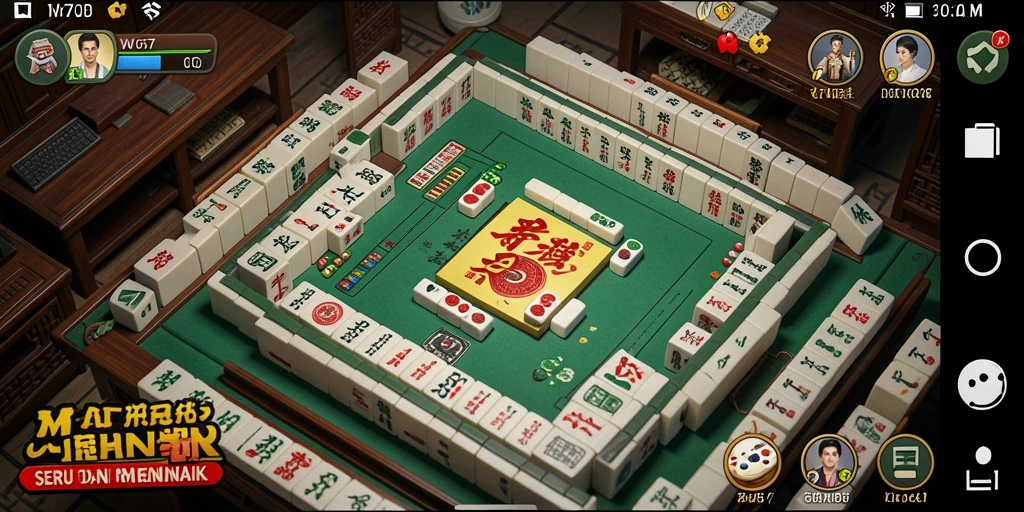 Tampilan gameplay Mahjong yang seru di W67 dengan grafis menawan.